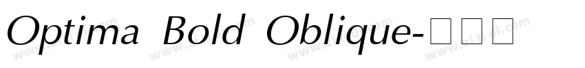 Optima Bold Oblique字体转换